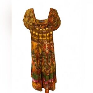 Multicolor Tie-Dye Women's Dress